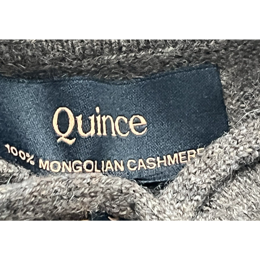 Quince Mongolian Cashmere Full Zip Hoodie Womens S Brown Sweater Capsule Luxury - Picture 9 of 9